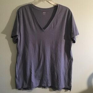 A n a Women’s Blue V-Neck Tee